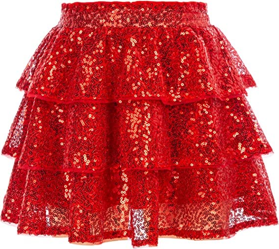 Fairy Dolls Girls Sequin Ruffle Skirt