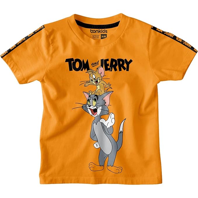 BONKIDS Boy's Cartoon Regular Fit T-Shirt